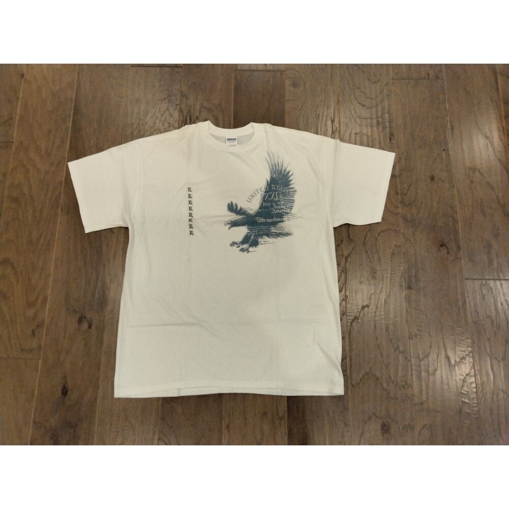 United States 1776 Eagle Unisex SMALL White short-sleeve crewneck T-shirt